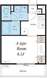 リブリ・グリーン東新小岩 1階1Kの間取り