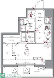 ユリカロゼAZ亀戸II 8階1Kの間取り