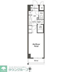JR総武線 両国駅 徒歩7分の賃貸マンション 2階1Kの間取り
