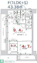 都営浅草線 押上駅 徒歩9分の賃貸マンション 5階1SLDKの間取り