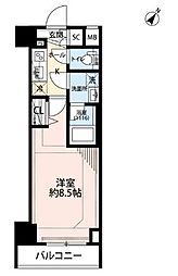 東京メトロ半蔵門線 押上駅 徒歩9分の賃貸マンション 3階1Kの間取り