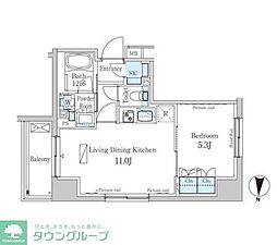 パークアクシス錦糸町ヴェール 1LDKの間取図画像