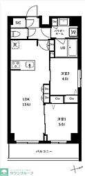アーバンパーク船堀II 2LDKの間取図画像