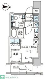 パークアクシス押上サウス 1DKの間取図画像
