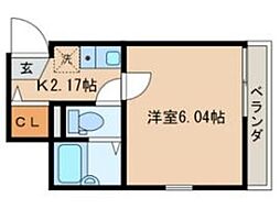 マーレ東あずま駅前 1Kの間取図画像