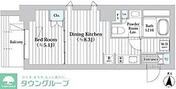 JPnoie錦糸町 1DKの間取図画像