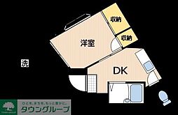 ロイヤル・ハイツ 1DKの間取図画像