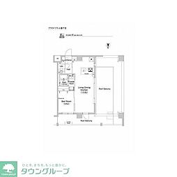 プラウドフラット森下3 1LDKの間取図画像