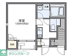 LEONEXTラインリファール 1Kの間取図画像