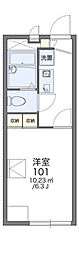 レオパレスシルバーストーン 1Kの間取図画像