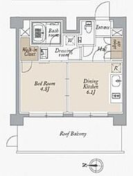オーキッドレジデンス住吉 1DKの間取図画像