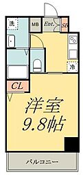 フェルクルールプレスト堀切菖蒲園 1Kの間取図画像