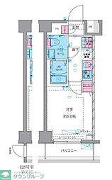 ジェノヴィアお花茶屋2スカイガーデン 1Kの間取図画像