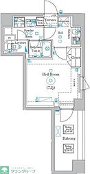 DIPS四ツ木 1Kの間取図画像