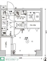 スカイコート清澄庭園 1Kの間取図画像