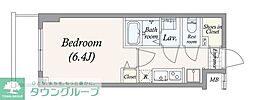 THEPASEO新小岩2 1Kの間取図画像