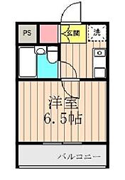 レジデンスキリン 1Kの間取図画像