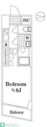 ARKMARK東向島AZ 1Kの間取図画像