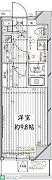 レガリス亀戸 1Kの間取図画像