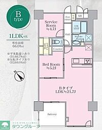シルクボーテ 1SLDKの間取図画像