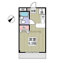 シティハイツ ワンルームの間取図画像