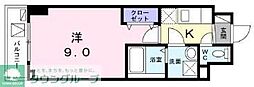 プルメリア 1Kの間取図画像