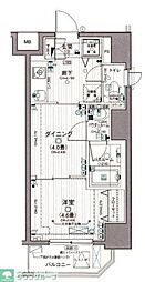 日神デュオステージ亀戸 1DKの間取図画像