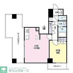 スカイタウン押上 1LDKの間取図画像