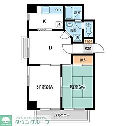 正栄ビル 2DKの間取図画像