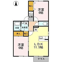 メゾン・ソレイユ 2LDKの間取図画像