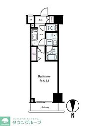 ブライズ亀戸ドゥエ 1Kの間取図画像