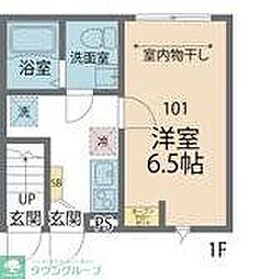 カインドネスα立石SOLASIA 1Kの間取図画像