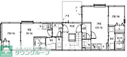 江戸川区東小岩6丁目アパート 1DKの間取図画像