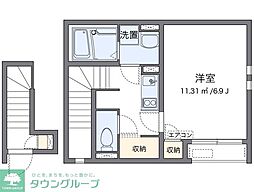 CLEINOお花茶屋 1Kの間取図画像
