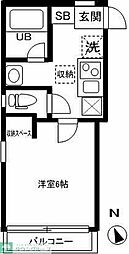 MonteRio新小岩 1Kの間取図画像
