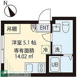 ＣＩＣＡＤＡ　ＡＳＡＧＡＹＡ 5階ワンルームの間取り
