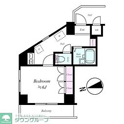 MAINSTAGE荻窪 1Kの間取図画像