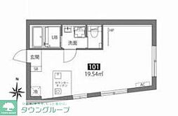 GRANFUSION阿佐ヶ谷 ワンルームの間取図画像