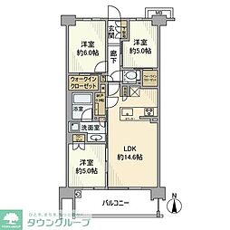 シティテラス荻窪エアーズコート 3LDKの間取図画像