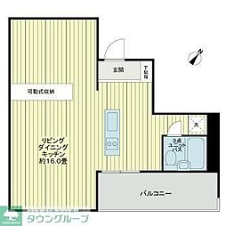パークブリージェ井の頭 ワンルームの間取図画像