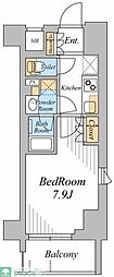 プレミアムフラットひばりヶ丘駅前 1Kの間取図画像