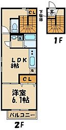 ティール 1LDKの間取図画像