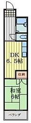 高野マンション 1DKの間取図画像