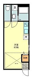 MaisondeCiEL ワンルームの間取図画像