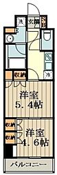 プライムアーバン小金井本町 2Kの間取図画像