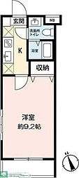 ピアコートTM上井草 1Kの間取図画像