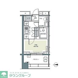 パークハウス東中野リヴゴーシュ 1Kの間取図画像