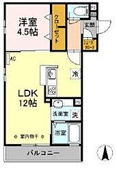 フィオーレ 1LDKの間取図画像