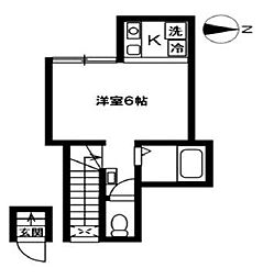 CASADIA上石神井 1Kの間取図画像