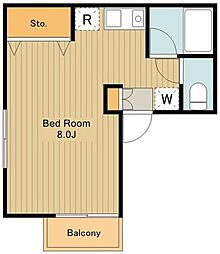スールフレンテ ワンルームの間取図画像